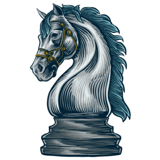 Detailed Chess Knight Sticker