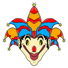 Detailed Clown Face Sticker