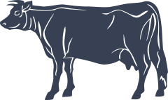 Detailed Cow Sticker