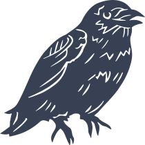 Detailed Crow Sticker