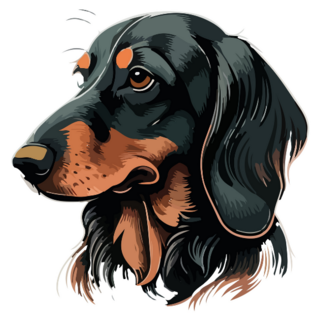 Detailed Dachshund Sticker