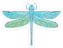 Detailed Dragonfly Sticker