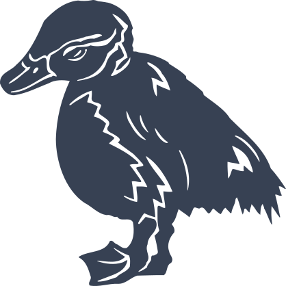 Detailed Duckling Duck Sticker