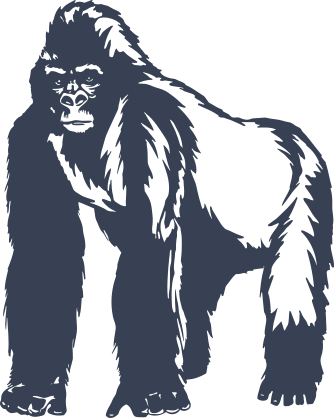 Detailed Gorilla Ape Sticker