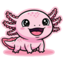 Detailed Happy Axolotl Sticker