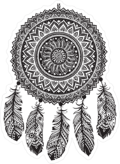 Detailed Indian Dream Catcher Sticker