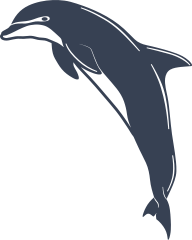 Detailed Jumping Dolphin Sticker
