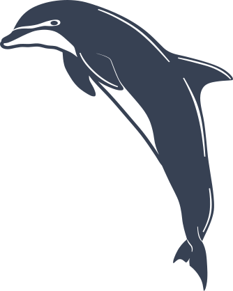 Detailed Jumping Dolphin Sticker