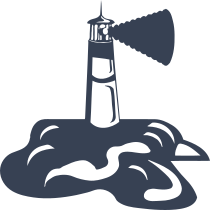 Detailed Lighthouse On Island Sticker