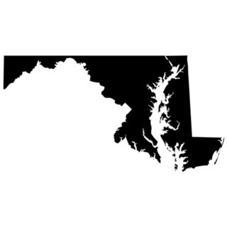 Detailed Map - Maryland Sticker