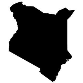 Detailed Map Of Kenya Solid Sticker