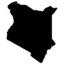 Detailed Map Of Kenya Solid Sticker