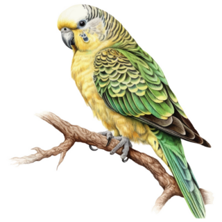 Detailed Parakeet Sticker