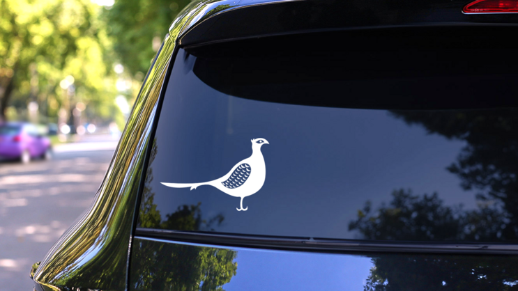 Detailed Pheasant Sticker on a Rear Car Window (New) example