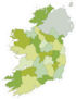 Detailed Political Map of Ireland Sticker