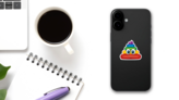 Detailed Rainbow Poop Emoji Face on a Phone (New) example