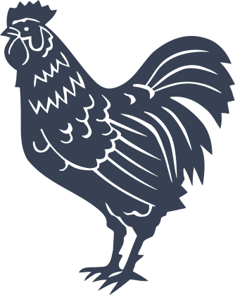 Detailed Rooster Sticker
