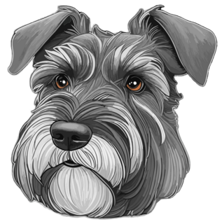 Detailed Schnauzer Sticker
