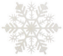 Detailed Snowflake Isolated On White Sticker
