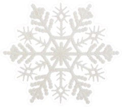 Detailed Snowflake Isolated On White Sticker