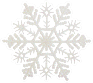 Detailed Snowflake Isolated On White Sticker