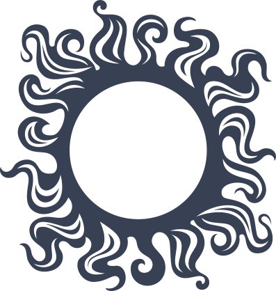 Detailed Sun Sticker