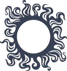 Detailed Sun Sticker