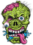 Detailed Zombie Head Sticker