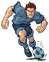 Determined Soccer Player Sticker