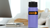 Detour Right Sticker on a Water Bottle (New) example