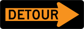 Detour Right Sticker