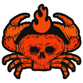 Devil Crab With Skull Sticker