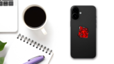 Devil Cupid Illustration Sticker on a Phone (New) example