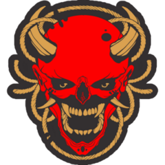 Devil Face Tattoo Art Sticker
