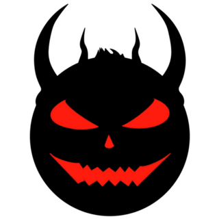 Devil Face With Red Eyes Sticker