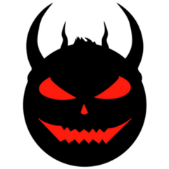 Devil Face With Red Eyes Sticker
