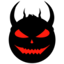 Devil Face With Red Eyes Sticker