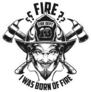 Devil Firefighter Sticker