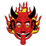 Devil Flame Character Sticker