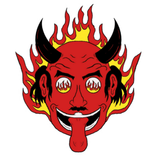 Devil Flame Character Sticker