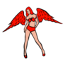 Devil Girl With Wings Sticker