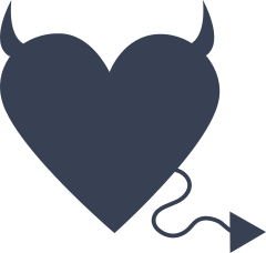 Devil Heart With Tail Sticker