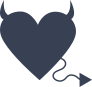Devil Heart With Tail Sticker