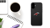 Devil Ice Hockey Sticker on a Phone (New) example