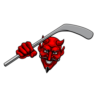 Devil Ice Hockey Sticker