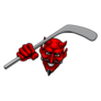 Devil Ice Hockey Sticker