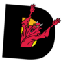Devil On Letter D Sticker