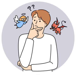 Devil Or Angel Sticker