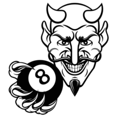 Devil Pool Billiards Sticker