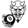 Devil Pool Billiards Sticker